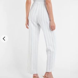 NWT Express High Waisted Pinstripe Pull-On Trouser Pant